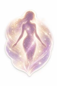 glowing divine feminine aura illustration