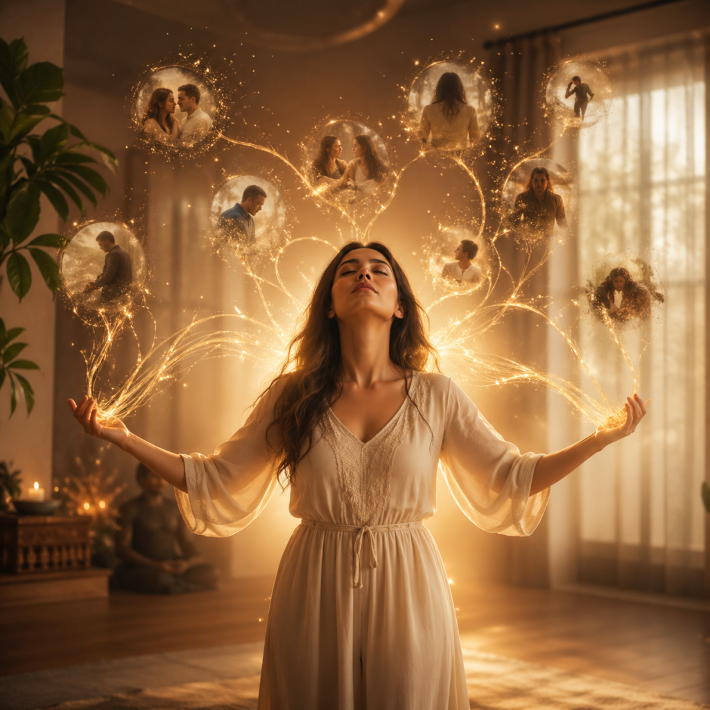 cord cutting healing illustration